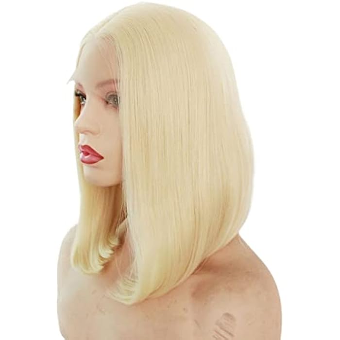 DILLARDS Kraxi Wigs Wigs Hair For Women Shoulder Length Bob Wigs For Women Blonde Lace Front Synthetic Wig Party Costume Hair Fashion For Daily (Color : Blonde, Size : Three Color Curly 10 Inch) - Image 3
